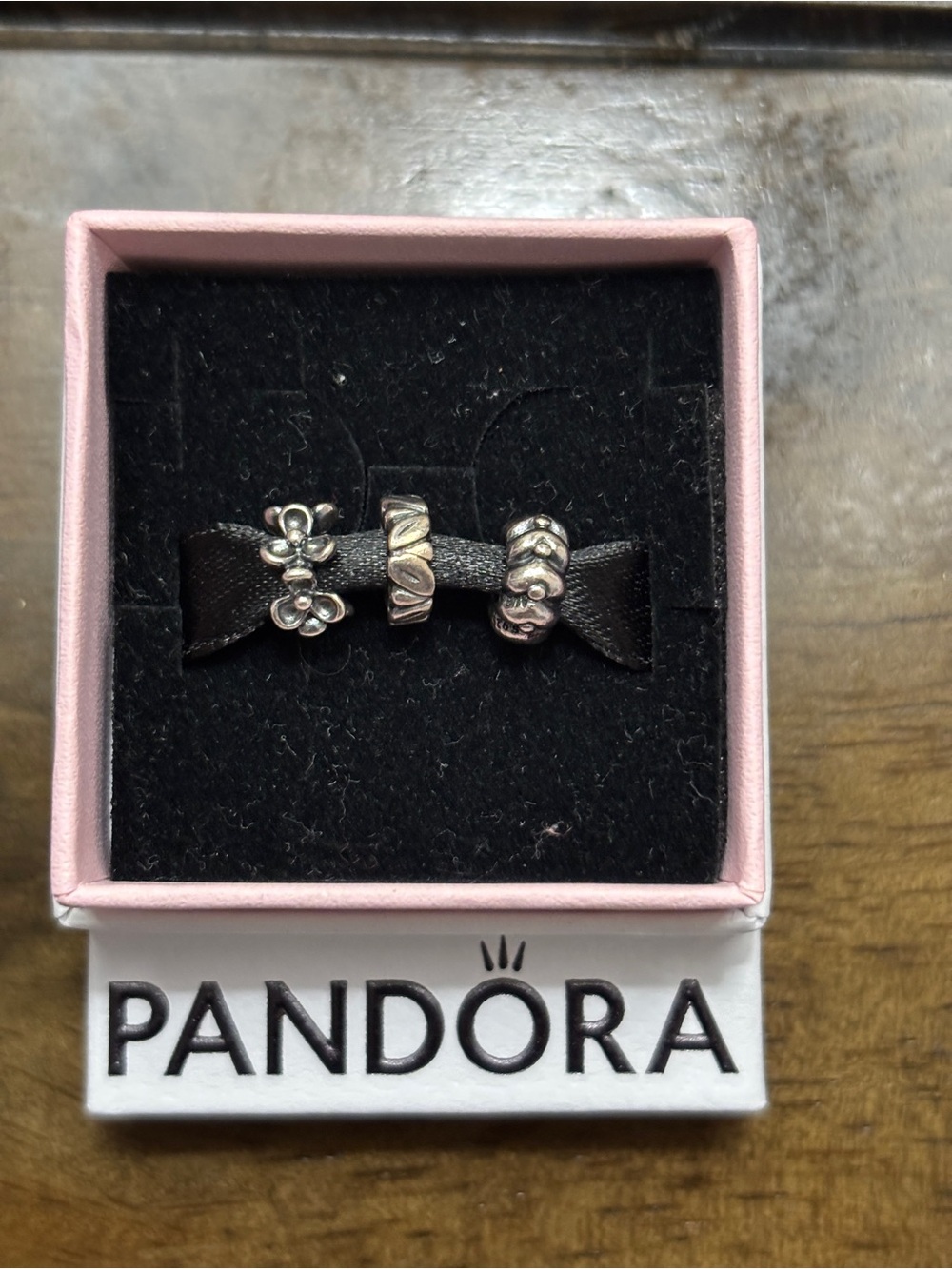 Authentic Pandora Sterling Silver Wavy Band Spacer Charm - Silver (Retired)